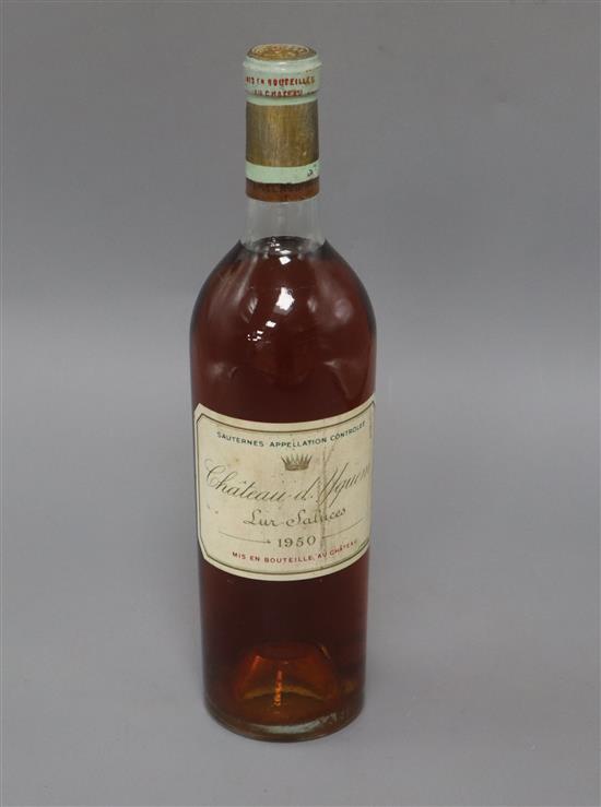 One bottle Chateau dYquem-Sauternes 1950 (1)